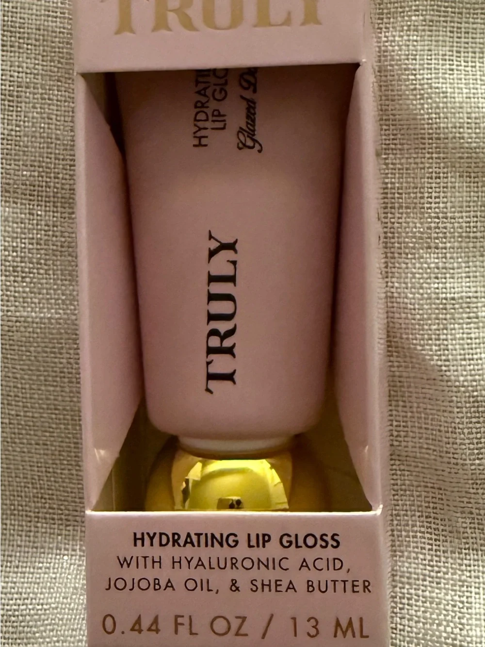 Truly Glazed Donut Hydrating Lip Gloss Mauve Pink 0.44 oz NIB Semi-Sheer